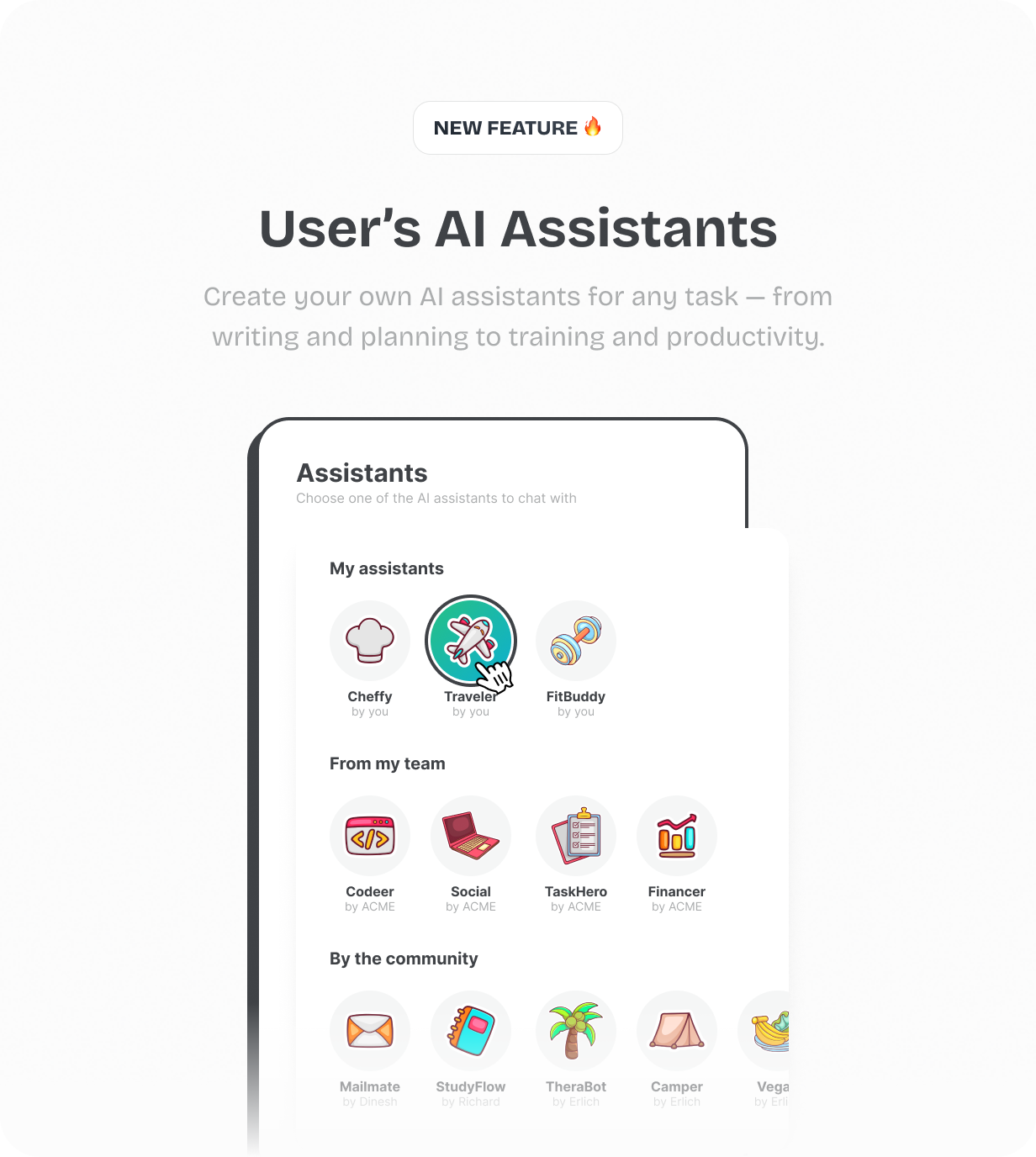 Genrate and manage user ai assistants @heyaikeedo #aikeedo