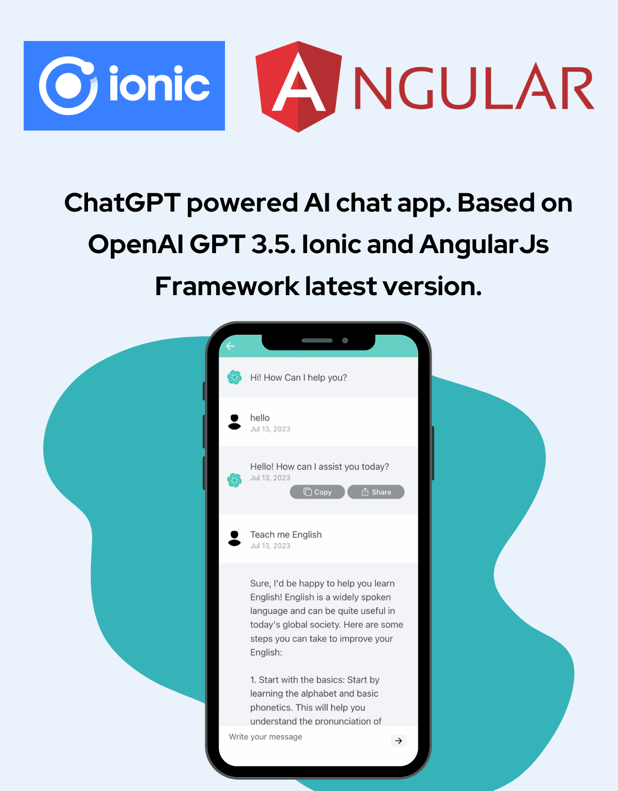 Full Production Ready AI Chat Application Ionic 7 and Angular 16 (ChatGPT, OpenAI) - 4