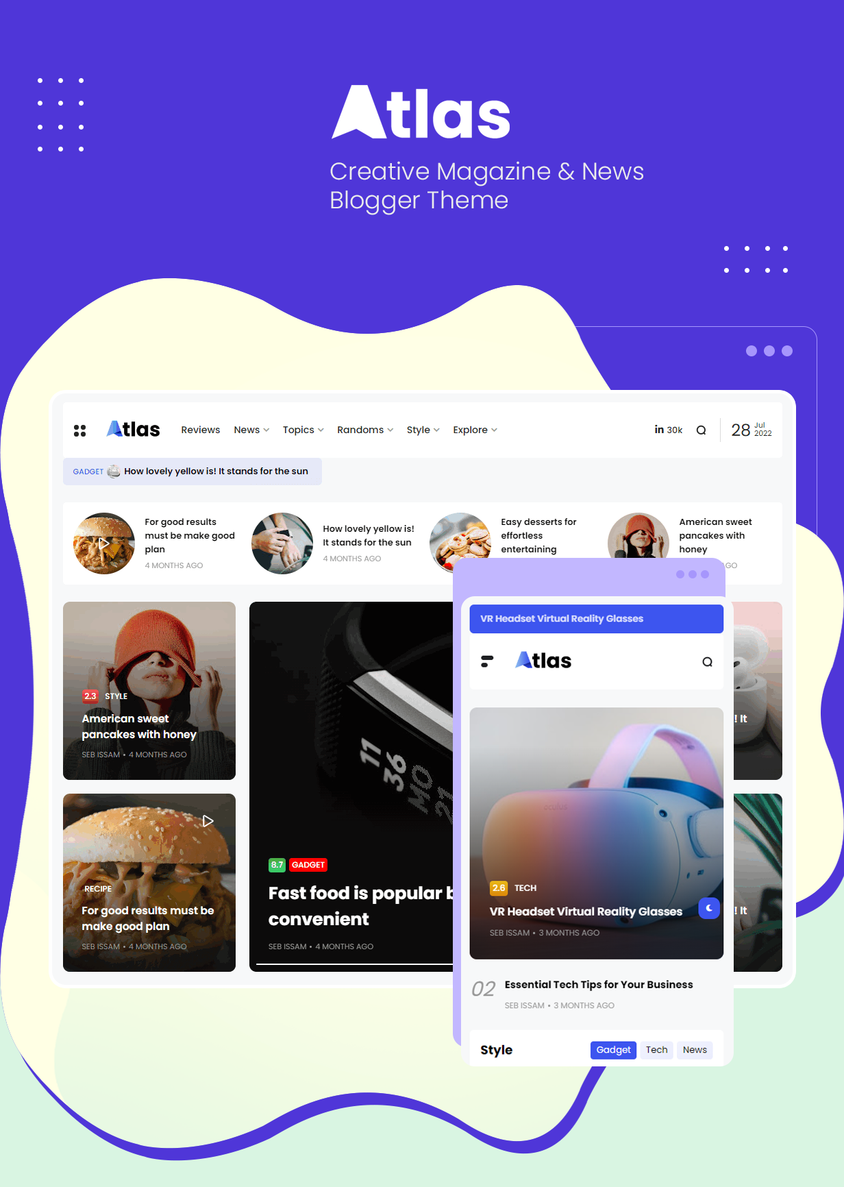 Atlas - Creative Magazine & News Blogger Theme