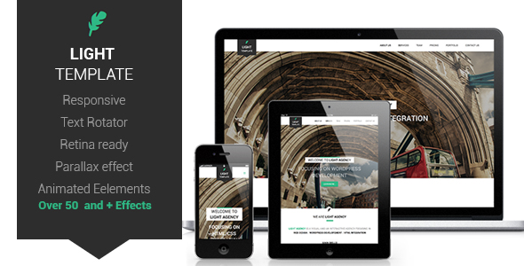        Light Responsive Retina Ready One-Page Template    