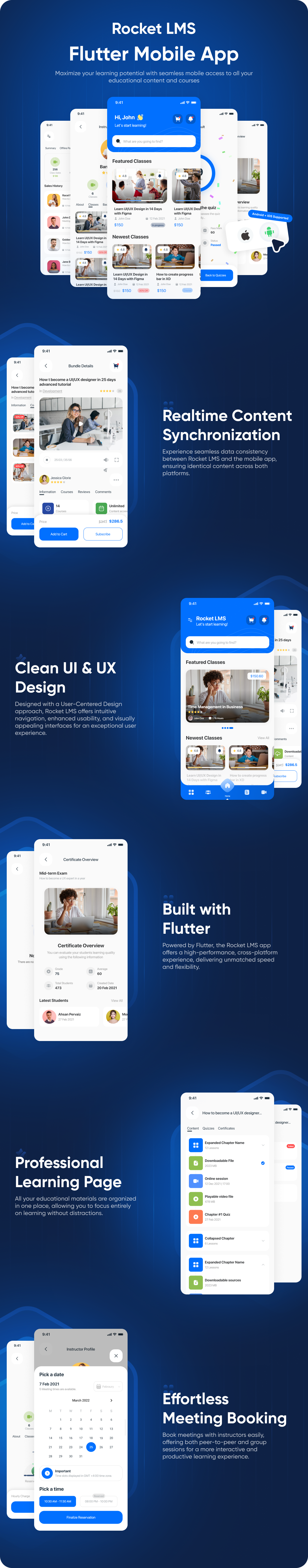Rocket LMS Flutter Mobile App - Learning Management System for Android and iOS - 1