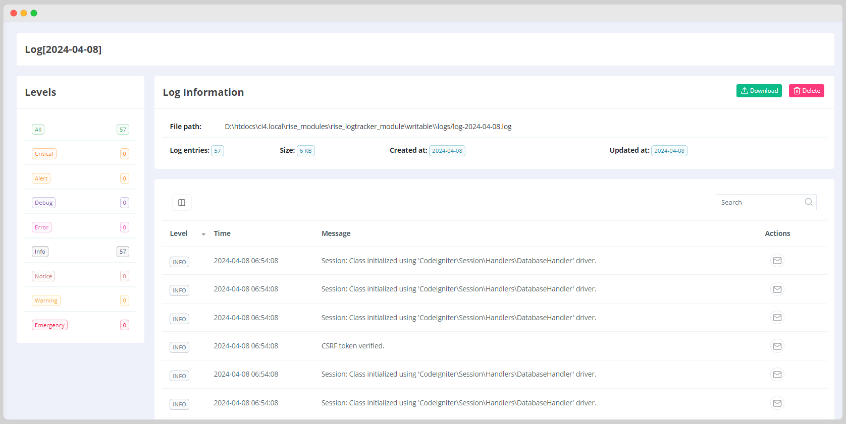 RiseLogger - The Powerful Log Tracking Plugin for Rise CRM - 3