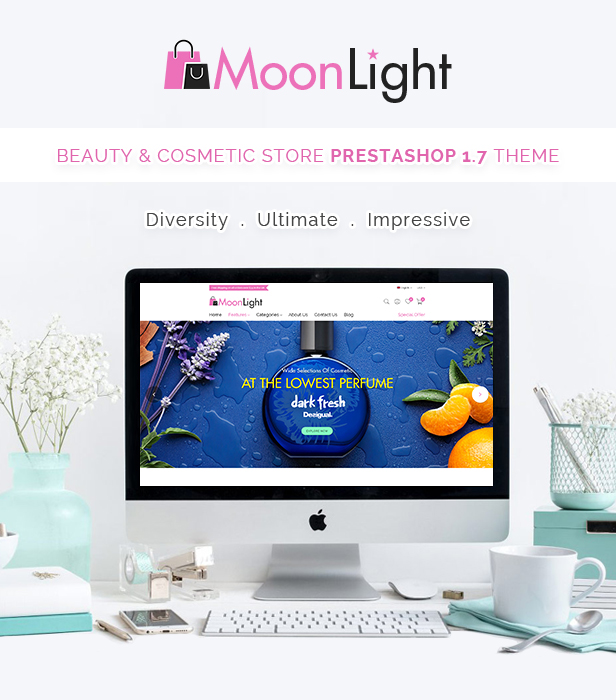 MoonLight - Modern Responsive PrestaShop 1.7 Cosmetics Theme - 1