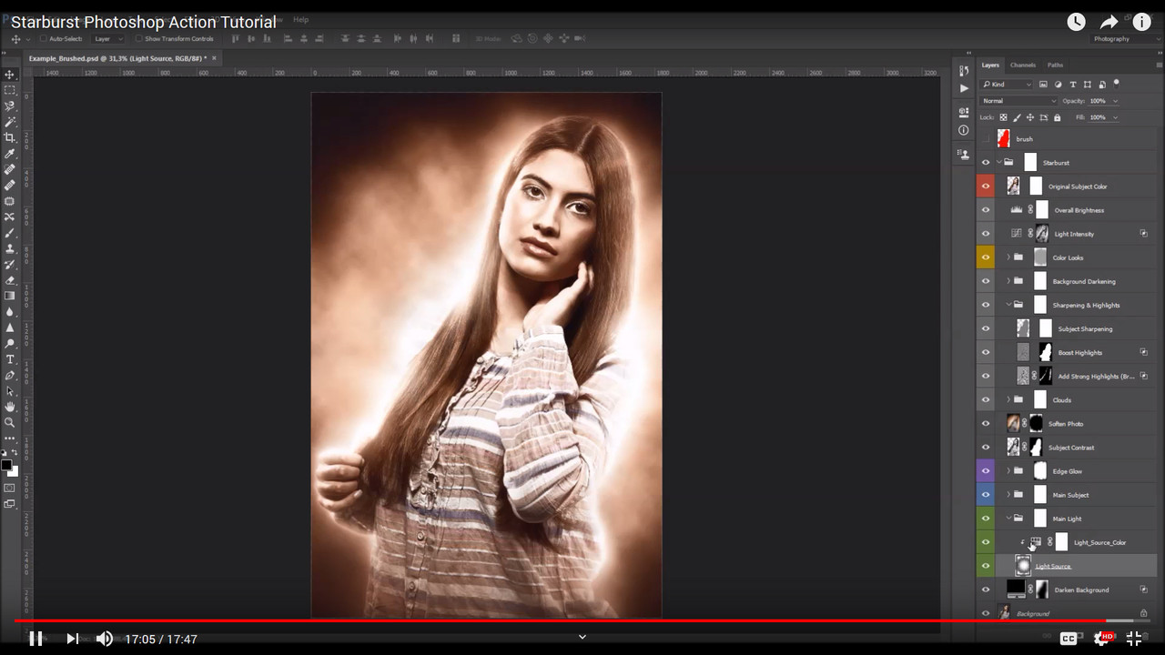 Starburst Photoshop Action - 3