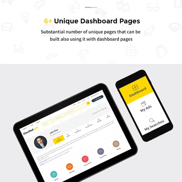 classified spot html Dashboard design