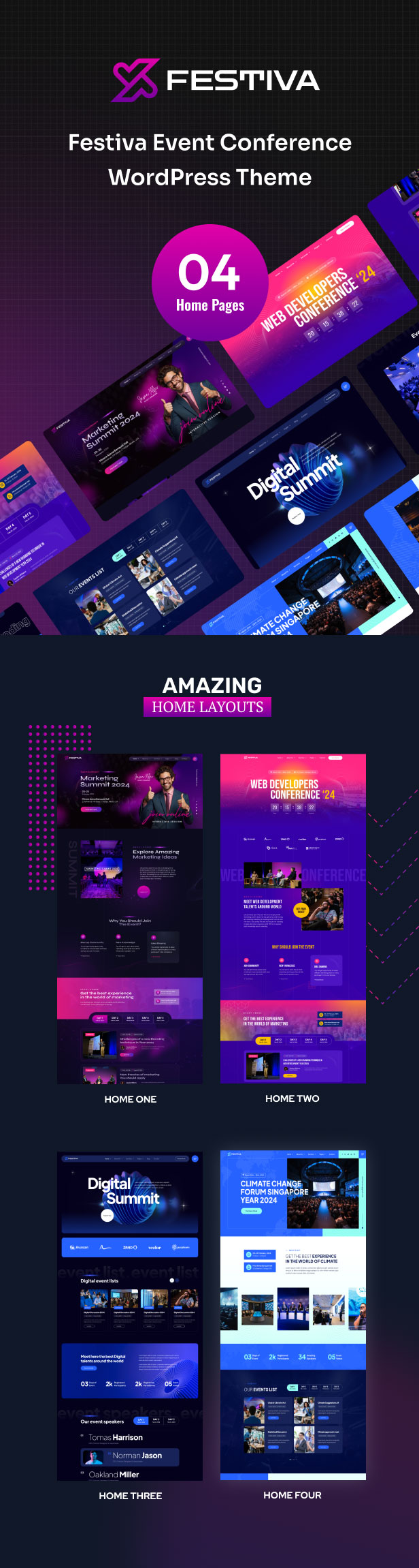 Festiva - Event & Conference WordPress Theme - 5