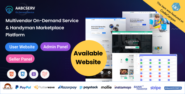 Aabcserv - Multivendor On-Demand Service & Handyman Marketplace Flutter Seller App