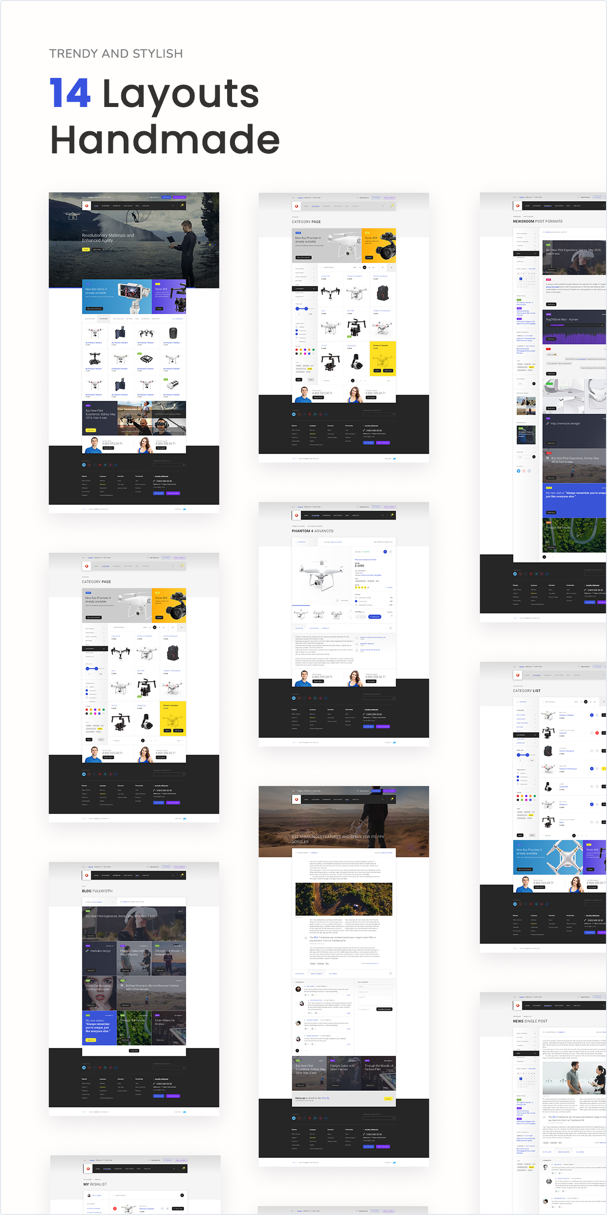 Bzzz - Gadgets eCommerce Template for Sketch - 1