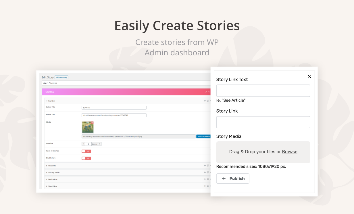 WP Story | Create Instagram Style Stories On WordPress | Create