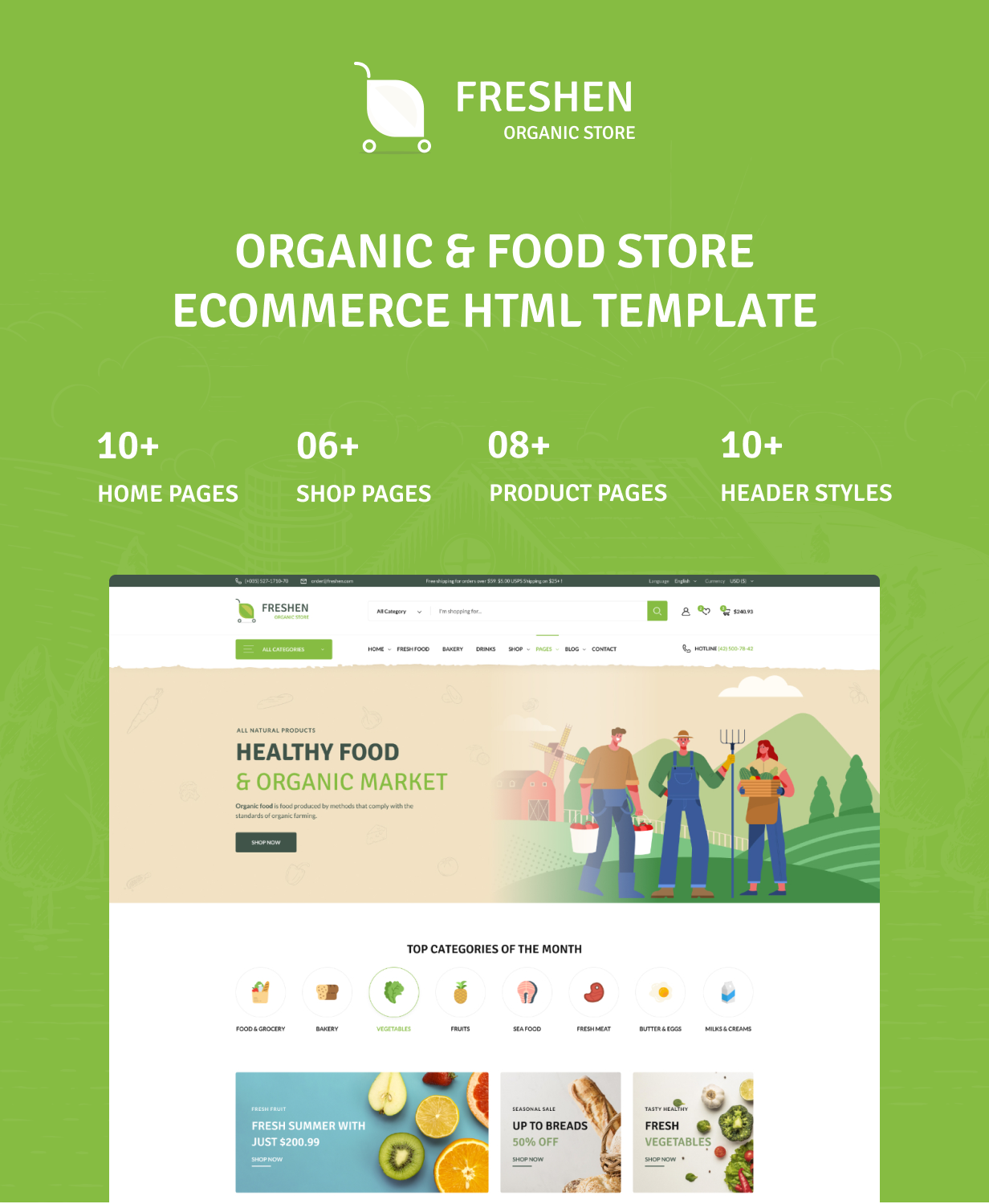 Freshen - Organic & Food Store HTML Template - 1