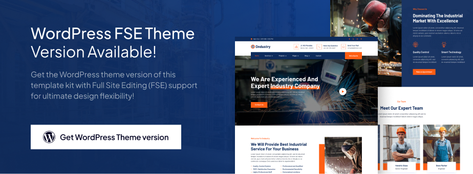 Ondustry – Industry & Manufacturing Elementor Template Kit - 1