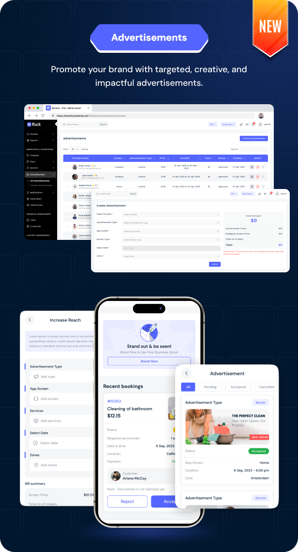Fixit | Multi Vendor On Demand, Handyman, Home service Flutter App with Admin Complete Solution