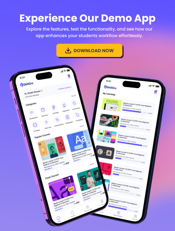 SkillGro LMS Student App - Course & Learning Management System - 3