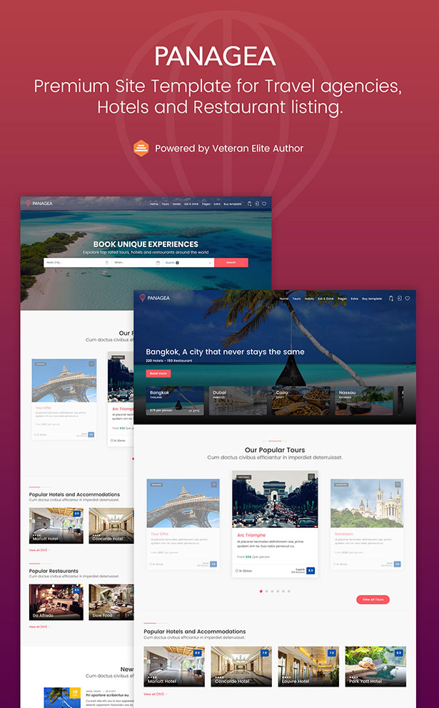 Panagea - Travel and Tours listings template