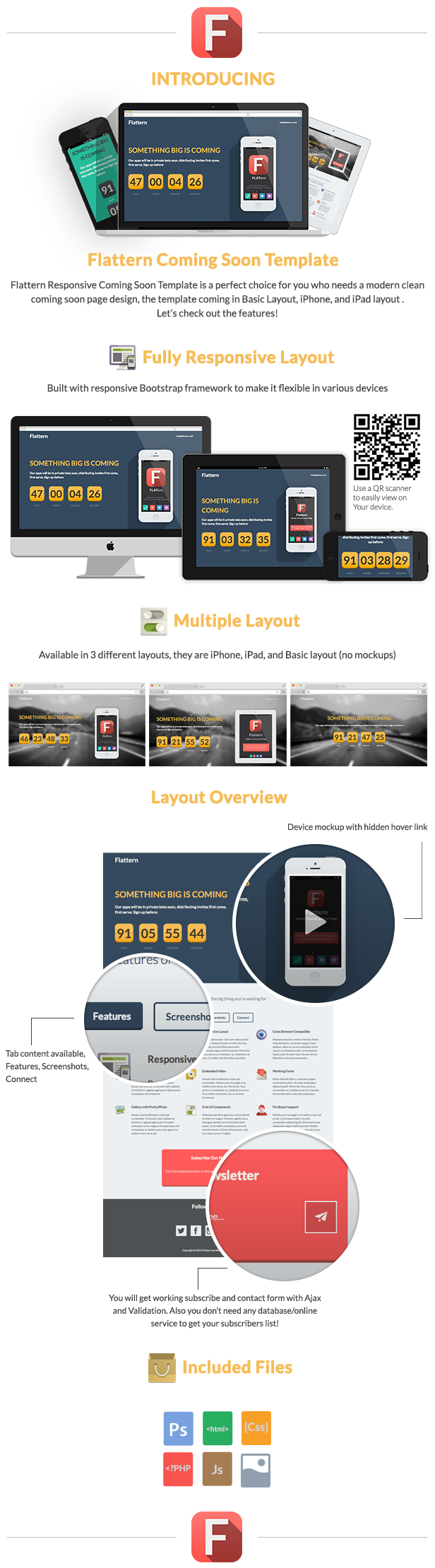 Flattern Coming Soon Template Description
