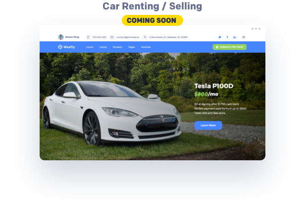 Car Reanting & Selling wordpress template