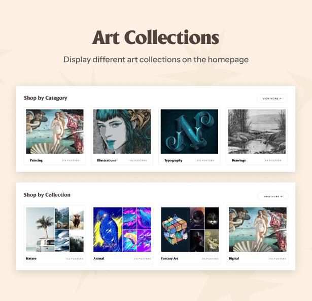 Attractive art collection showcase