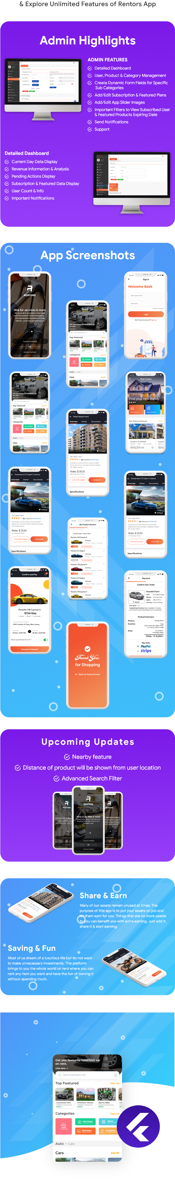 Rentors Plus- Universal Flutter App For Renting and Hiring - 5