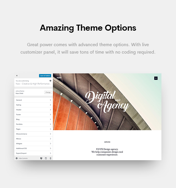 Naix - Creative & High Performance Portfolio WordPress Theme