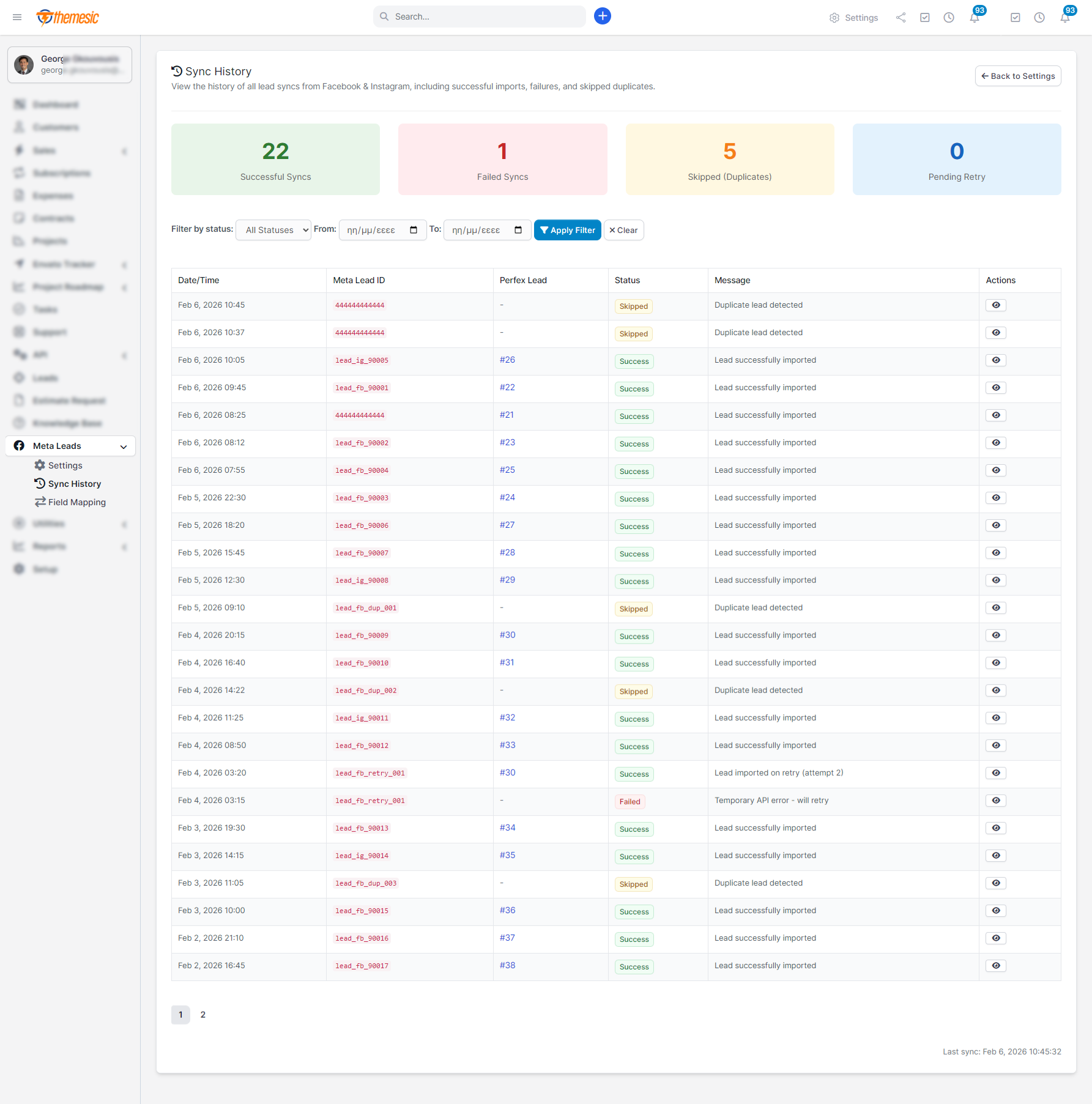 Facebook & Instagram Leads Synchronization module for Perfex CRM - Marketing Automation for Meta Ads - 11