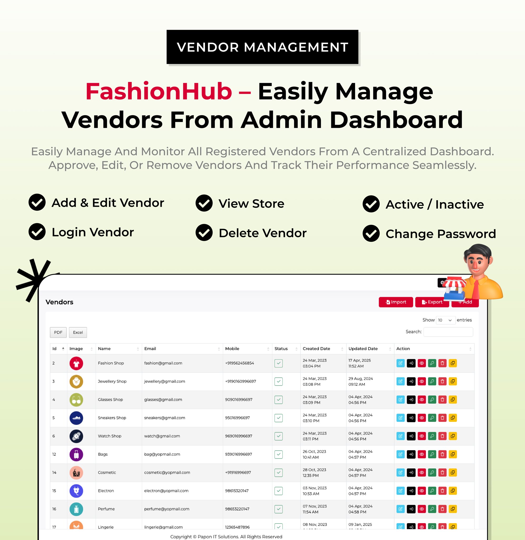 FashionHub SaaS - Multi Vendor SaaS eCommerce Business Website Builder SaaS