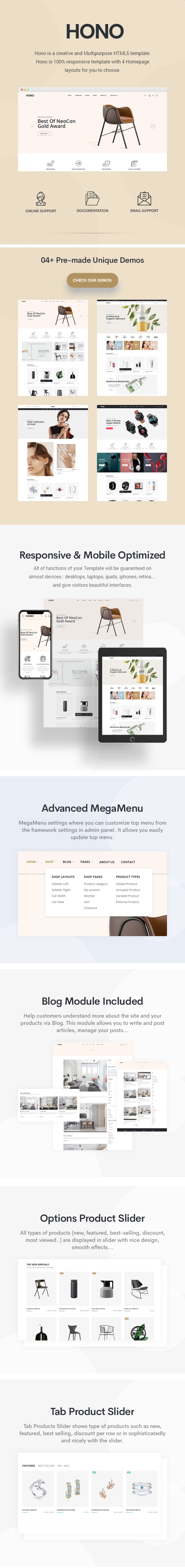 Hono - Multipurpose eCommerce HTML Template - 1