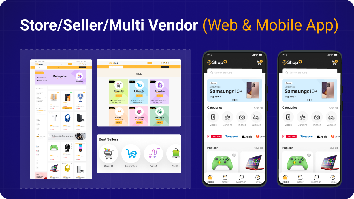 Shopo eCommerce - Multivendor eCommerce Flutter App with Admin Panel & Website