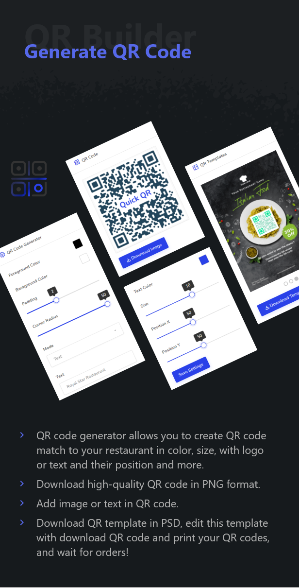 Quick QR features