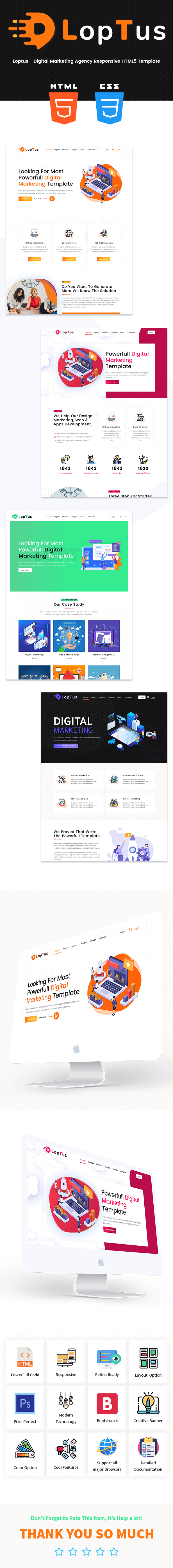 Loptus - Digital Marketing Agency Responsive HTML5 Template - 2