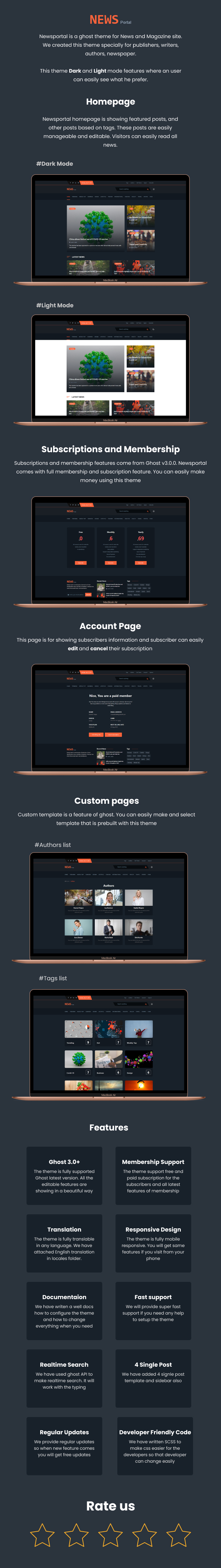 Newsportal - News and Magazine Ghost Blog Theme - 1