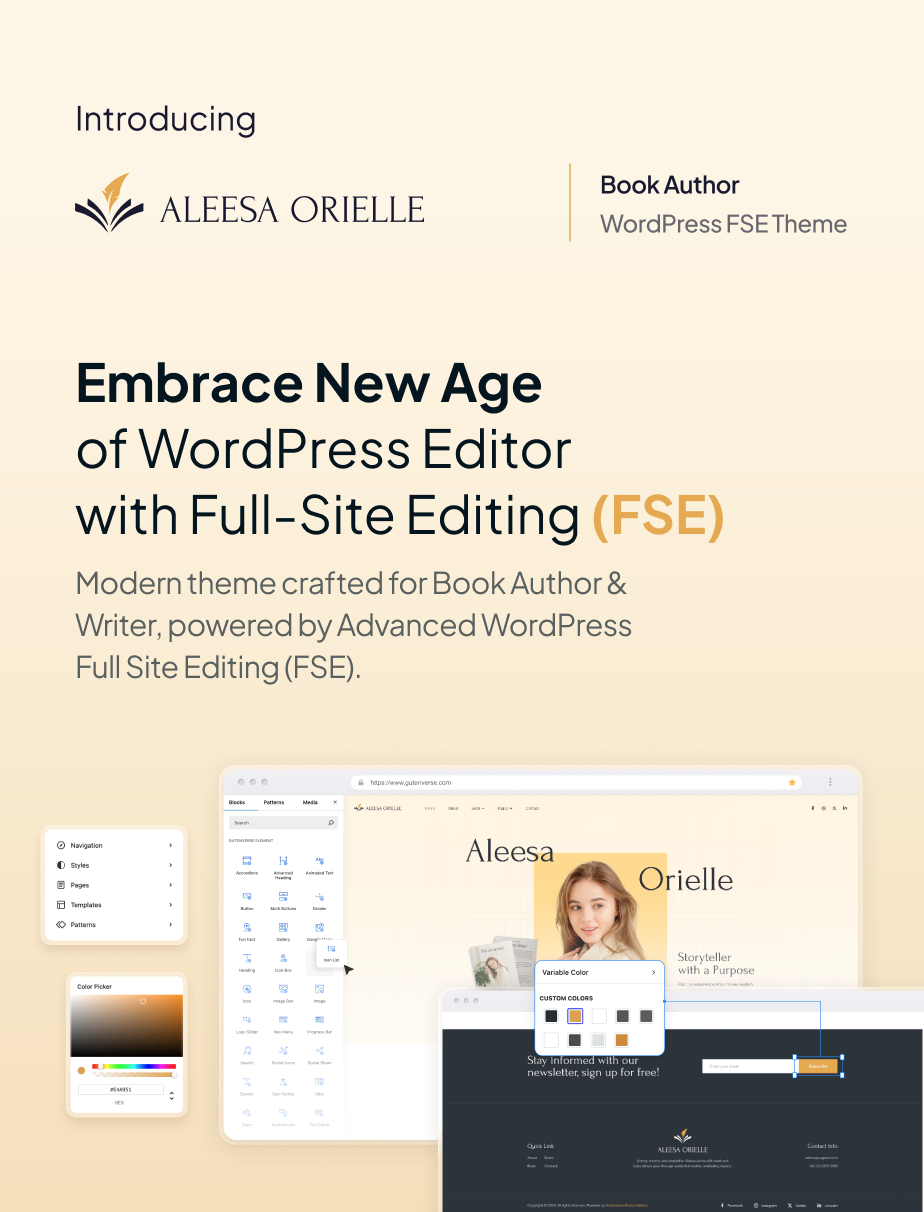 Aleesa – Book Author & Writer FSE WordPress Theme - 3