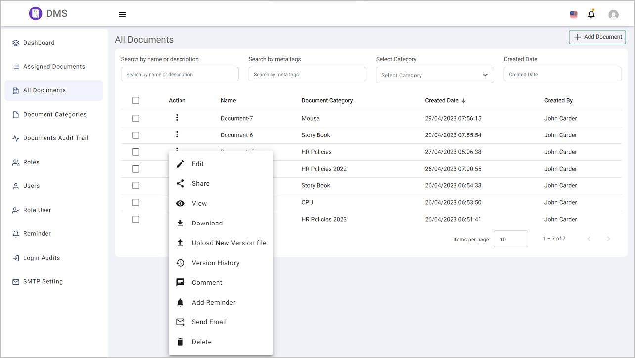 Manage Documents