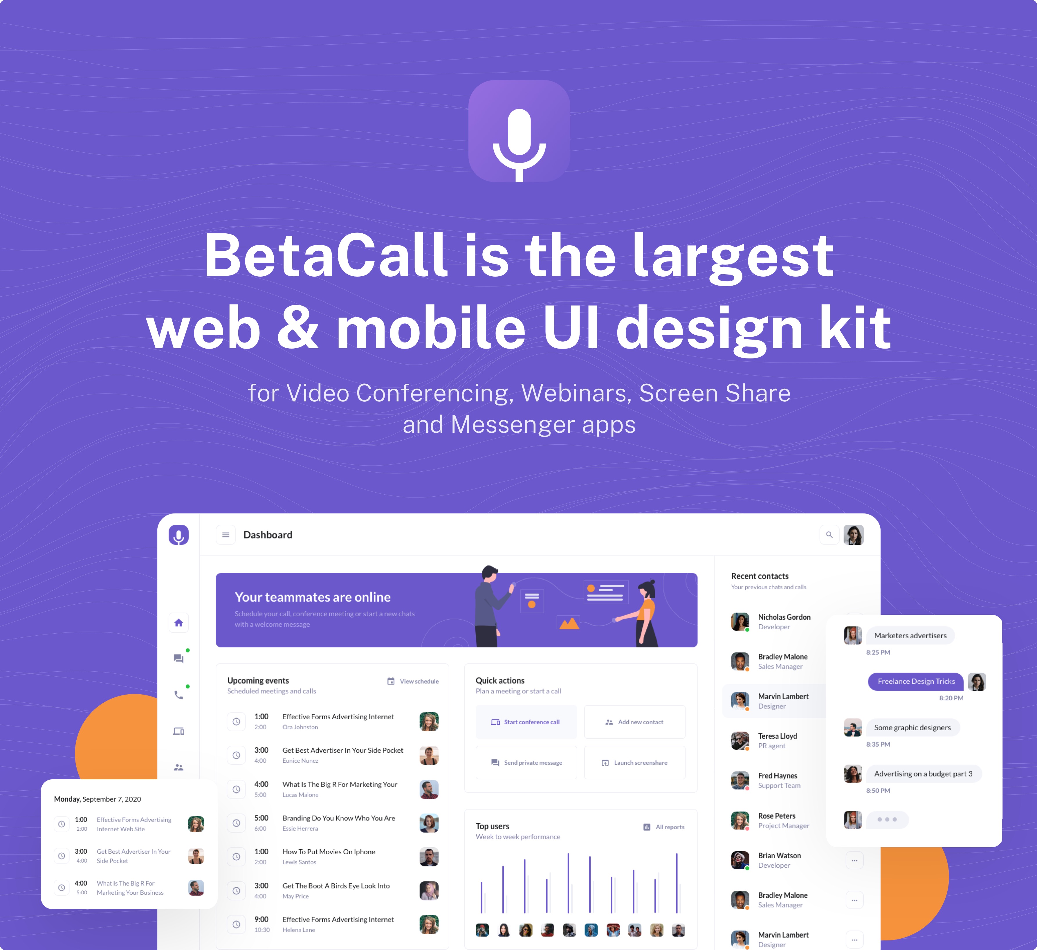 BetaCall - UI Kit for Communication Dashboards and Apps - 2