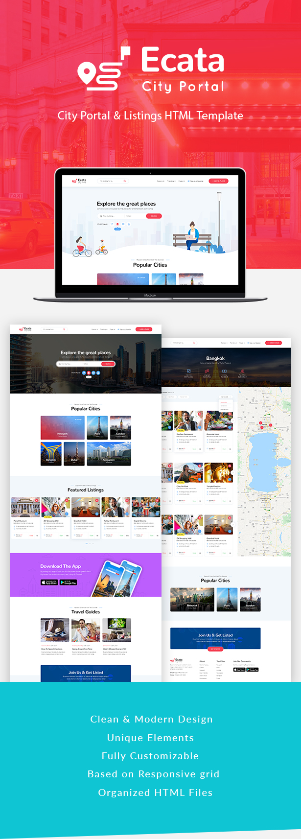 Ecata - City Guide HTML Template - 1