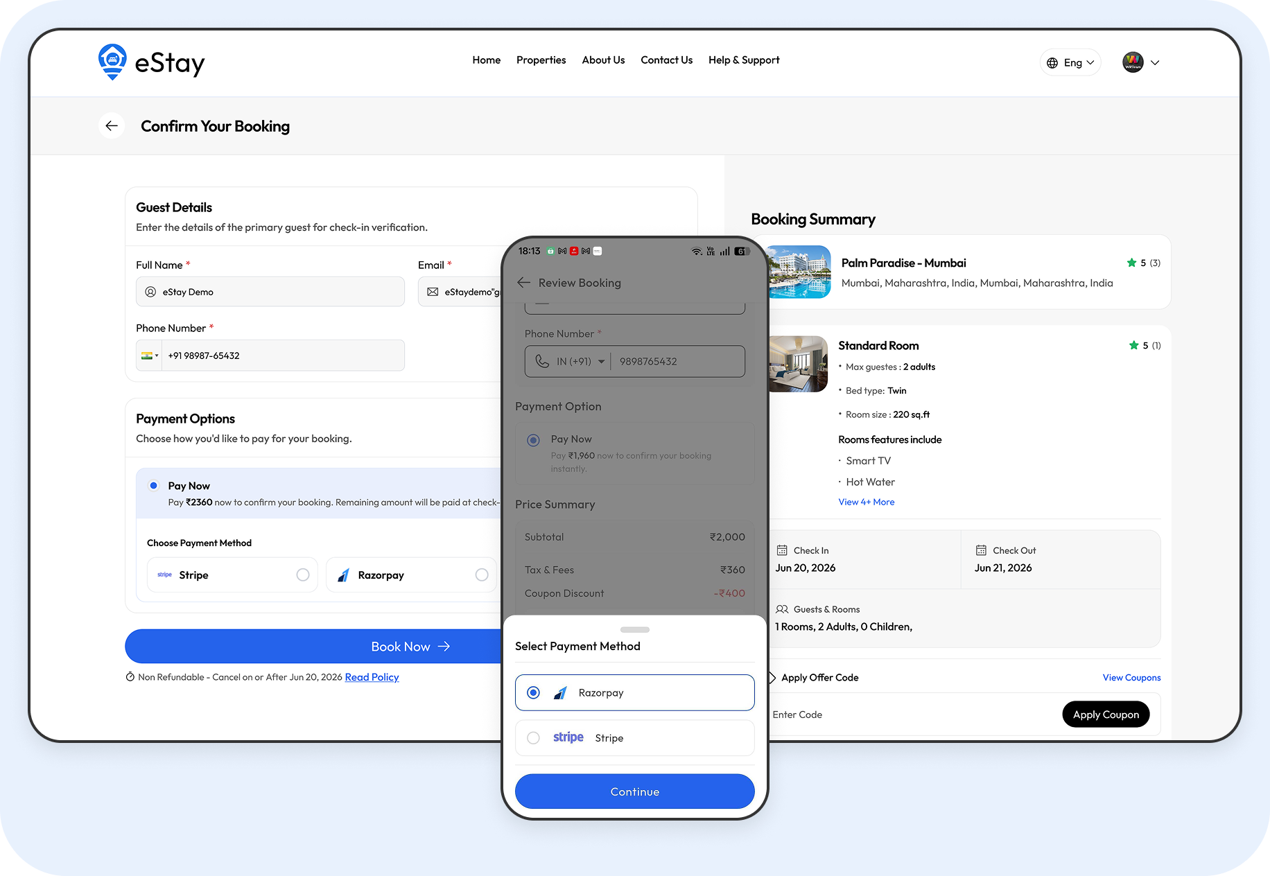 Smooth Booking & Checkout