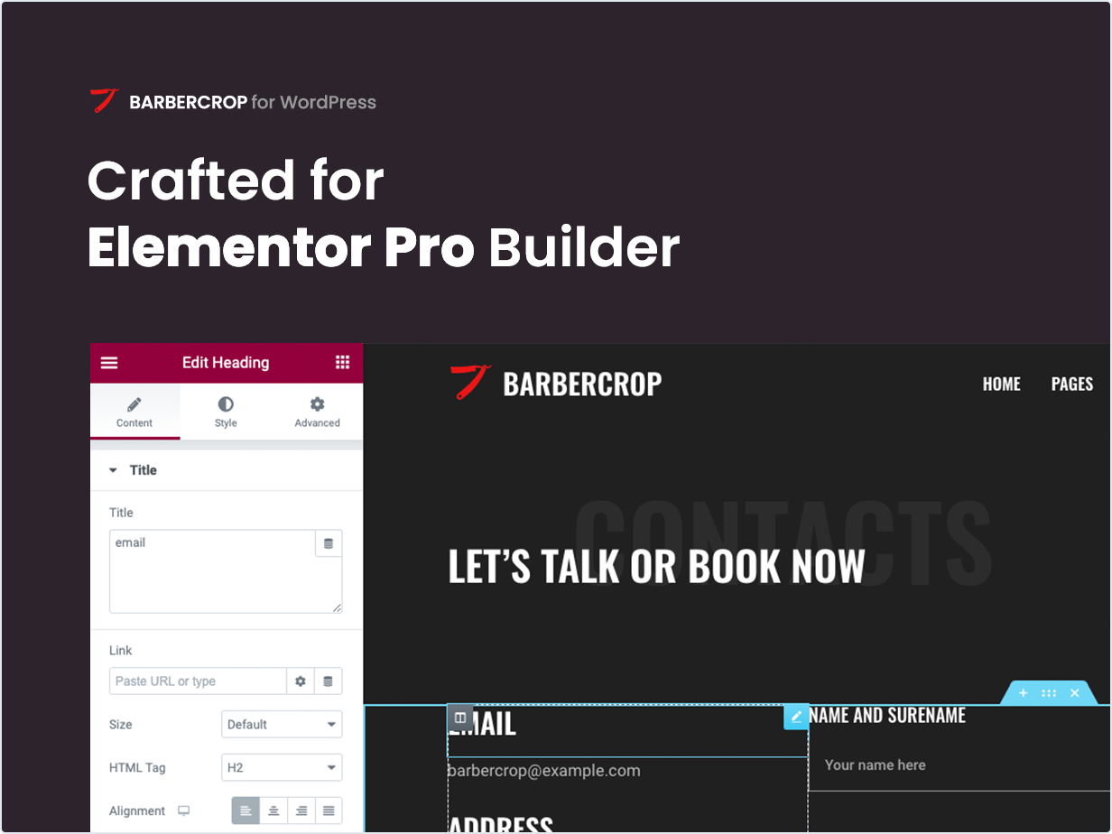 Crafted for Elementor Builder