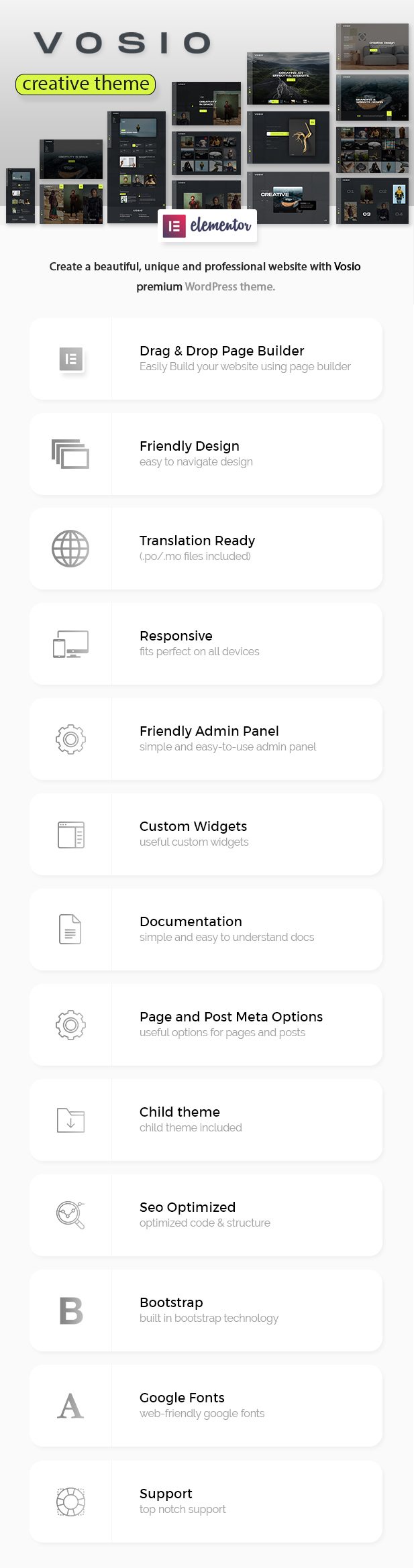 Vosio - Creative WordPress Portfolio - 1