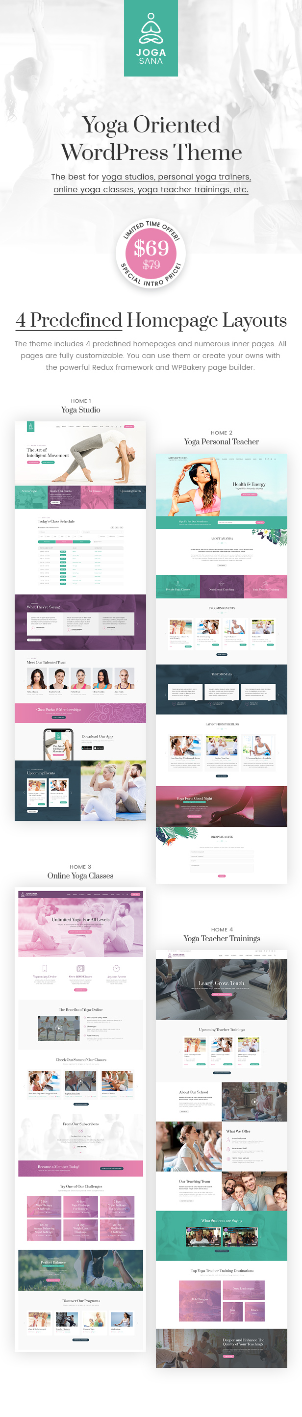 Jogasana - Yoga Oriented WordPress Theme - 1