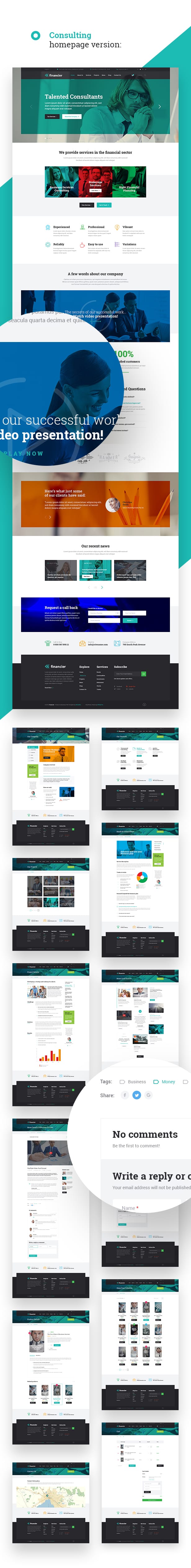 Financier - Finance & Business PSD Template - 2