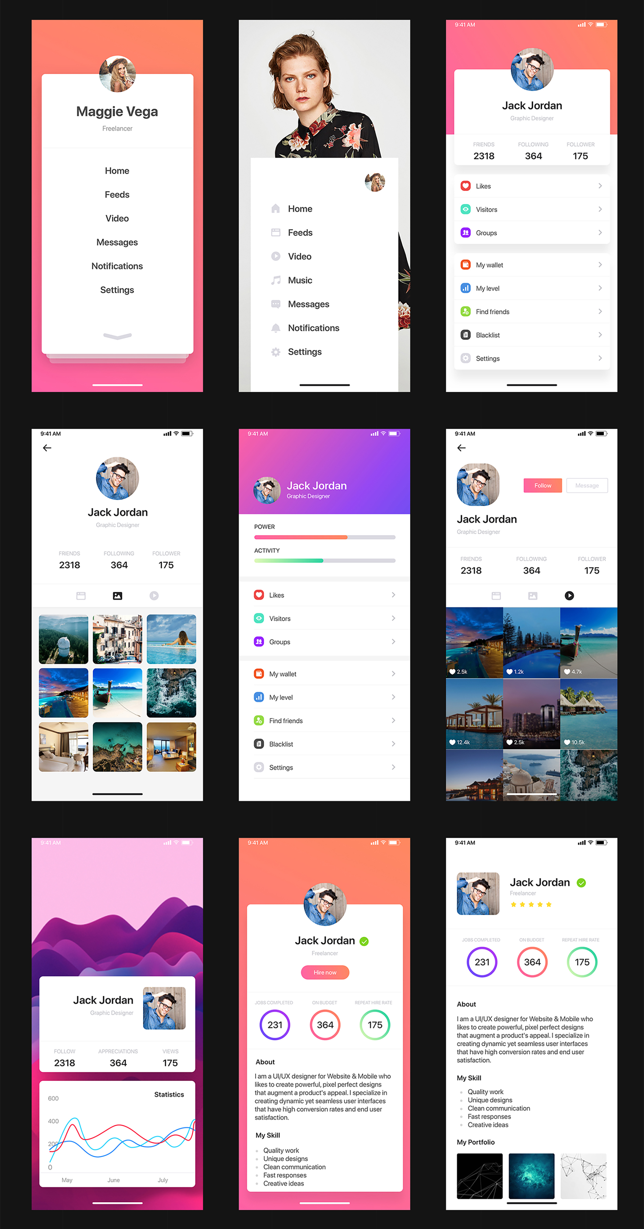 Origin Mobile UI Kit for IphoneX - 8
