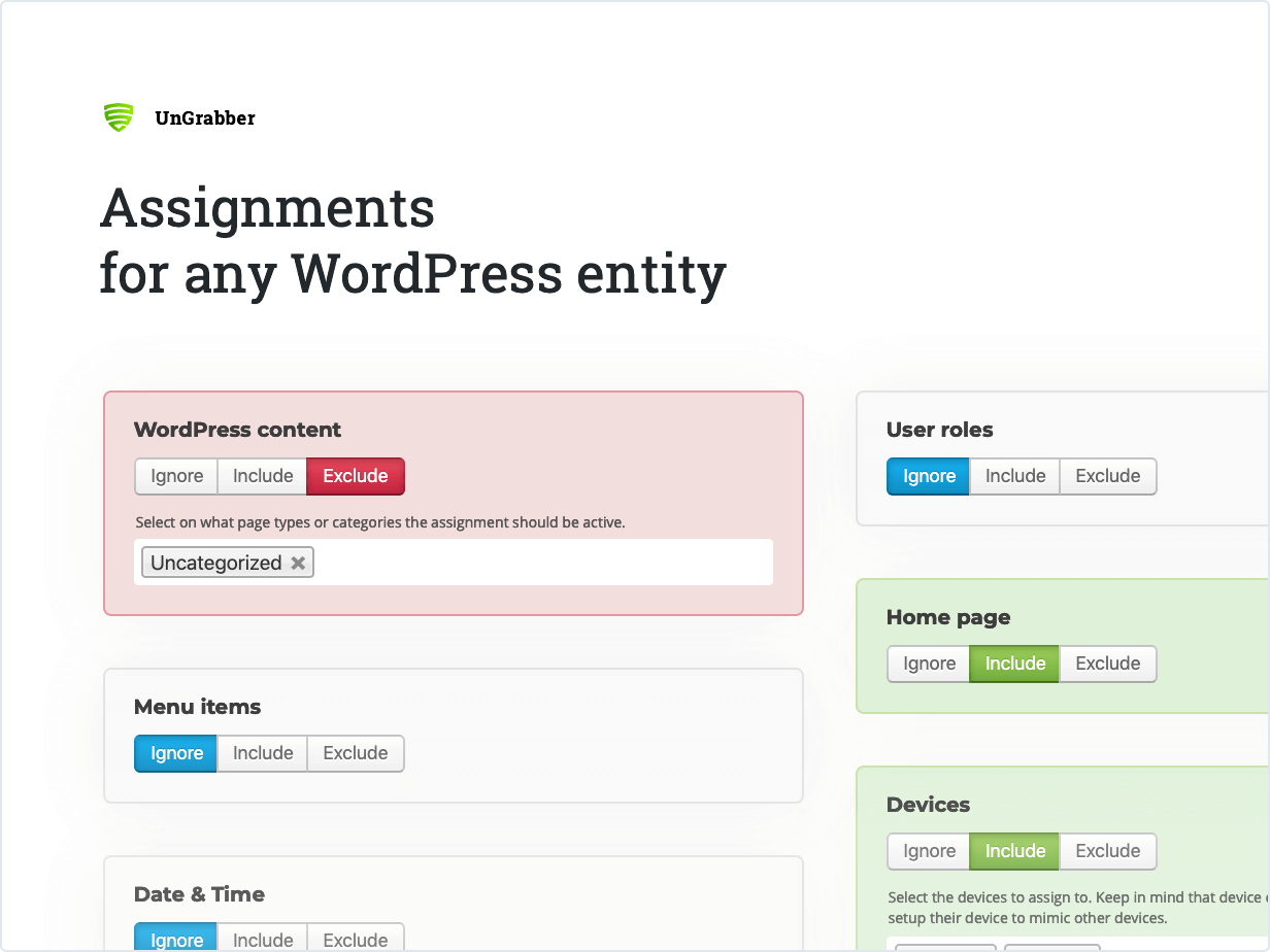 Assignments for any WordPress entity