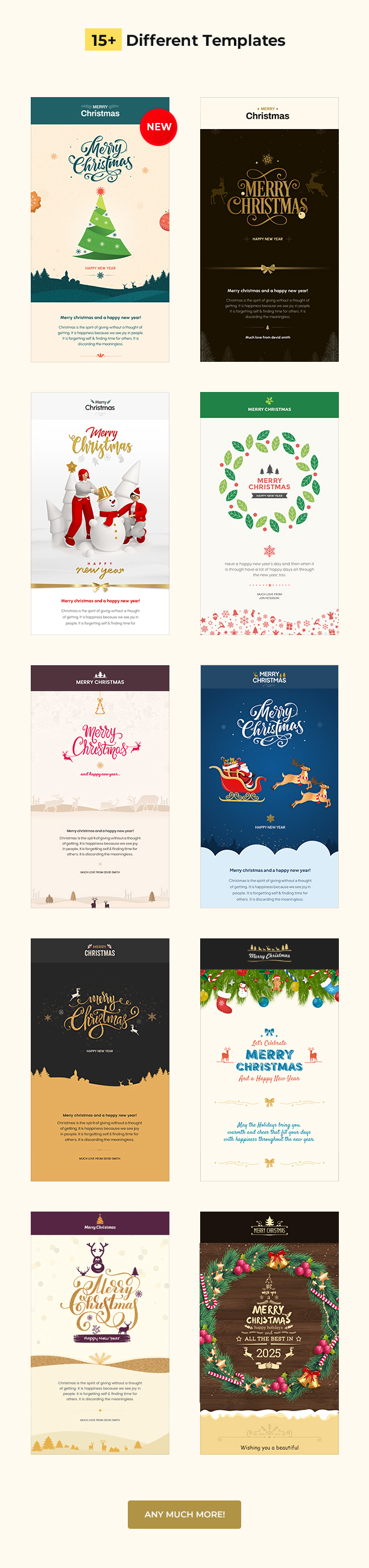 Christmas and New Year Responsive Email Template with Builder - 3