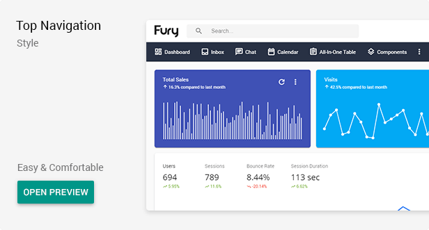 Fury - Angular 16+ Material Design Admin Template - 5