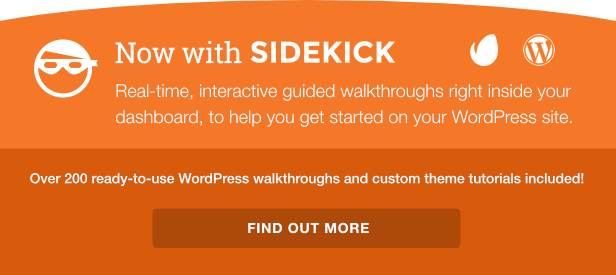 Now with SIDEKICK - Real-time, interactive walkthroughs for WordPress and Vellum.