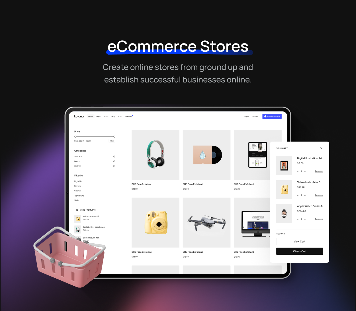 Kotona - Software and App Landing Page Theme : Online E-commerce Stores