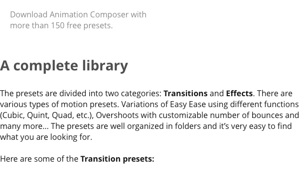 The Most Handy Motion Presets for Animation Composer - 11