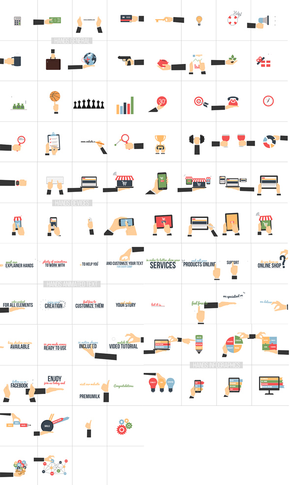 Flat Animated Icons Library - 17