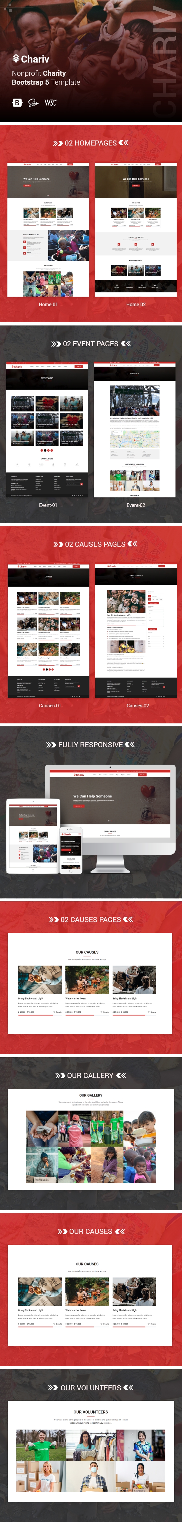 Crowdfunding Website Template using Bootstrap - Chariv - 1