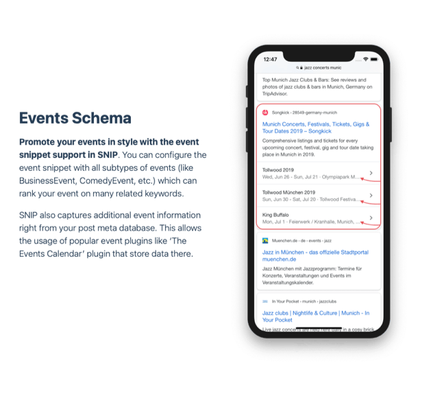 Events Schema example