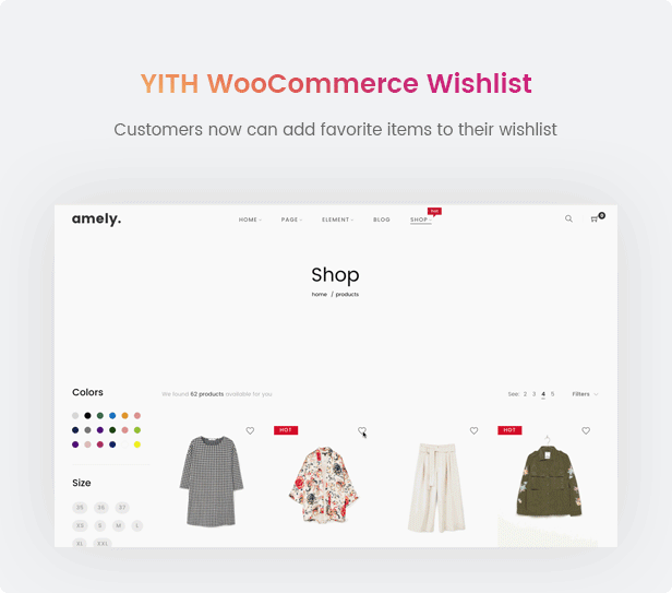 Fashion WooCommerce WordPress Theme - YITH WooCommerce Wishlist